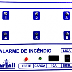 Central de Alarme p/ 6 Laços (Bateria Interna)
