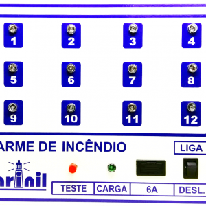 Central de Alarme p/ 12 Laços (Bateria Interna)